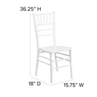 Flash Furniture HERCULES Series Wood Chiavari Chair - White-Durability ensured with steel flat socket cap screw and nut