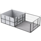 PawHut 7-Panel Whelping Box for Dogs with Pee Pads-Seven panels, convert from a whelping box to a pet playpen