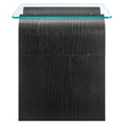 Modway Ondine Glass Top Side Table - Black-Leveling Non-Marking Feet
