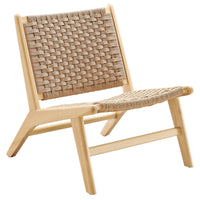 Modway - Saoirse Fauteuil d’accent en bois de corde tressée - Naturel naturel-Corde tressée