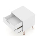Manhattan Comfort Rockefeller Mid-Century Modern Dresser and Nightstand Set - White-10