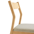 Modway Solara Fabric Wood Dining Side Chairs - Natural/Heathered Weave Beige - 2 Pack-10
