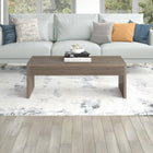 Hudson&Canal - Table basse rectangulaire Lawrence , 48 po de largeur, en chêne gris vieilli-Nettoyer avec un chiffon doux et sec, sans produits chimiques agressifs ni produits de nettoyage abrasifs