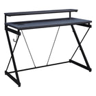 DESIGNlab By OSP Emulator Battlestation Gaming Desk - Black-Built-in single outlet with dual USB charging