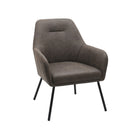 Brassex Arlo Accent Chair - Vintage Brown-Powder-Coated steel frame