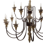 Modway Nobility Pendant Light Ceiling Candelabra Chandelier - Black-45.3" Metal Chain with Flush Wall Mount