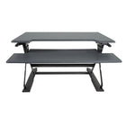 Victor – Bureau assis debout High Rise réglable en hauteur, avec support pour clavier (DCX760)-Le système de ressorts à gaz permettent un réglage de la hauteur stable et fluide