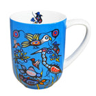 Oscardo Grand River Harmony by Cody Houle Porcelain Mug - 485ml-Indigenous Art Design - Grand River Harmony by Cody Houle, Anishinaabe artist, First Nations artwork celebrating cultural heritage and tradition