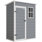 Outsunny 5 x 3FT Outdoor Storage Shed with Floor-Constructed from polypropylene resin plastic with steel reinforcement for added durability
