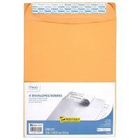 Mead Press It Seal It Heavyweight Envelopes, 10" x 13", Kraft, 24 Pack (MEA76082)-Press it Seal It Envelope