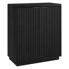 Hudson&Canal Mansfield 28"W Accent Cabinet - Black Grain-Modern contemporary design for your home office, bedroom, or living spaces