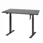 Ezywork Manual Height Adjustable Standing Desk - 48" x 24" - Black Frame / Black Table Top-Hand Crank Height Adjustable Desk Frame
