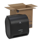 Distributeur automatique d'essuie-mains en papier sans contact enMotion Impulse 8 po de Georgia Pacific - Noir-Distributeur de papier essuie-tout noir