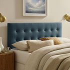 Modway Emily Stain-Resistant Performance Velvet Queen Size Headboard - Cadet Blue-Wood Blend Frame