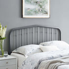 Modway Lennon Metal Full Headboard - Grey-Powder Coated Iron Construction