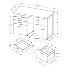 Monarch Specialties 7027 48" Computer Desk - White Left Or Right Facing-Easy to assemble with illustrated instructions and all hardware included, this desk is finished on all sides for versatile placement anywhere in the room.