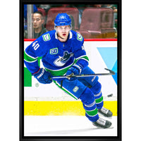 Elias Pettersson Vancouver Canucks Skating - Framed Canvas - 22" x 31"-Premium canvas print with gallery-wrapped edges