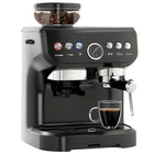 HOMCOM 15 Bar Espresso Machine with Milk Frother - Black-A convenient hot water function for brewing other drinks and cleaning coffee tools
