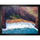 Kauai Hawaii View from Above - Framed Canvas - 35" x 27"-High-quality art print professionally matted and framed