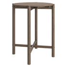 Modway Eleni Round 35" Outdoor Teak Wood Round Bar Table - Weathered Grey Teak-Teak Wood Frame