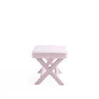 Manhattan Comfort - Abigail banc ottoman capitonné en velours style milieu du siècle 42,12" - rose-Livré chez vous entièrement assemblé ! Aucun assemblage requis