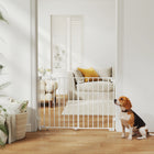 PawHut 29"-44" W Dog Gate with Auto-Close-The no-threshold design allows for easy, trip-free walk-through access
