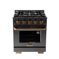 Kucht 30" KEG Series Pro Style Propane Ready Gas Range - Gemstone-Cook and bake like a pro with an extra-large 4.2 cu ft convection oven, five rack positions, and an oversized viewing window