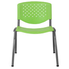 Flash Furniture HERCULES Series Green Plastic Stack Chair with Titanium Frame-Multipurpose Stack Chair