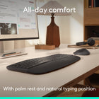 Logitech Signature Comfort Plus Combo MK880 Wireless Keyboard and Mouse Combo - Black-Make it yours: Customizable buttons via Logi Options+ adapt to your tasks and help you do more, in the app you can boost productivity across apps, adjust DPI levels and personalize your workflow