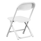 Flash Furniture Kids Plastic Folding Chair, White, 10 Pack-Armless