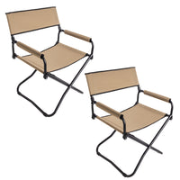 My Home My Living Outdoor Director's Chairs - Tan - 2 Pack-Overall size: 23.5"W x 22.5"D x 32" High