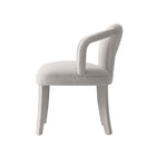 Manhattan Comfort Palmer 22.8" Mid-Century Modern Tweed Upholstered Dining Armchair - Silver Lining-Made to Last. Commercial Grade Product