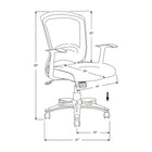 Monarch Specialties - 7265 Office Chair - Swivel - Ergonomic - Armrests - Computer Desk - Work - Metal - Black-Straight Arms