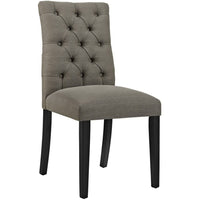 Modway Duchess Button Tufted Fabric Dining Chair - Granite-Button Tufted Dining Side Chair