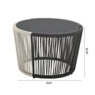 Manhattan Comfort Ashland Modern 5-Piece Patio Conversation Set - Grey-Table Top Made of High Quality Weather Resistant Steel