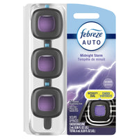 Febreze AUTO Air Freshener - Midnight Storm - 3 Pack-Stay fresh with up to 40 days of consistent scent with Febreze AUTO (on low)