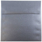 JAM Paper 6" x 6" Square Metallic Invitation Envelopes - Stardream Anthracite Black - 25 Pack-Quantity: 25 /pack