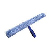 Globe Commercial - Ensemble barre en T de 14 po et manchon de lavage en microfibre - Noir/Bleu-Le manchon en microfibre élimine facilement la saleté et la crasse des fenêtres
