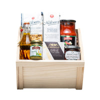 Peter & Paul's Gifts Pasta Dinner Crate Gift Basket-Molisana Spaghetti