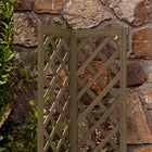 Outsunny Raised Garden Bed with Trellis for Vine Climbing - 16" x 16" x 57" - Carbonized-Pre-painted with a water-based paint
