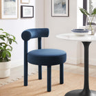 Modway Toulouse Performance Velvet Dining Chair - Midnight Blue - Set of 2-Dense Foam Padding