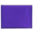 Jam Paper Enveloppes en plastique, fermeture à glissière, format lettre, 9 1/2 x 12 1/2 po, violet, 12/pqt-Violet