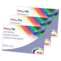 Pentel Oil Pastels - 3 Packs of 50-Brilliant colors apply smoothly and blend easily for shading and color mixing.