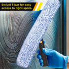 Gritt Commercial 14" Heavy-Duty Swivel Window Washer - 12 Pack-Pole Connection: Click / Lock or Tapered End