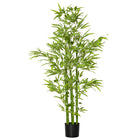 HOMCOM - Arbre de bambou artificiel 5 pi en pot pour décoration intérieure - vert-Belle plante artificielle au design de bambou 