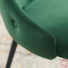 Modway Adorn Tufted Performance Velvet Dining Side Chair - Green-Black Tapered Legs