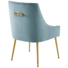 Modway Discern Upholstered Performance Velvet Dining Chair - Light Blue-Dense Foam Padding