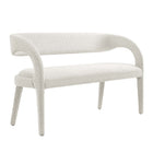 Modway Pinnacle Boucle Fabric Accent Bench - Ivory-Modern Accent Bench