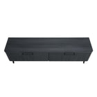 Manhattan Comfort Jodie 68.9" Mid-Century Modern TV Stand - Charcoal Grey-Home Assembly Required. All Hardware Included