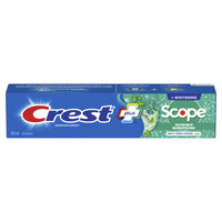Crest Whitening Plus Scope Toothpaste - 120 mL - Minty Fresh-Active Foam + Whitening formula helps fight cavities, tartar*, and removes surface stains 
*with regular brushing